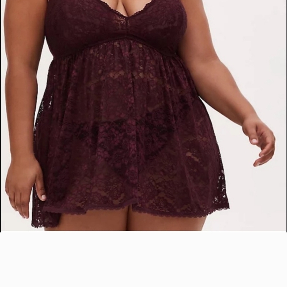 Torrid Purple Lace Chemise Intimates Sleepwear